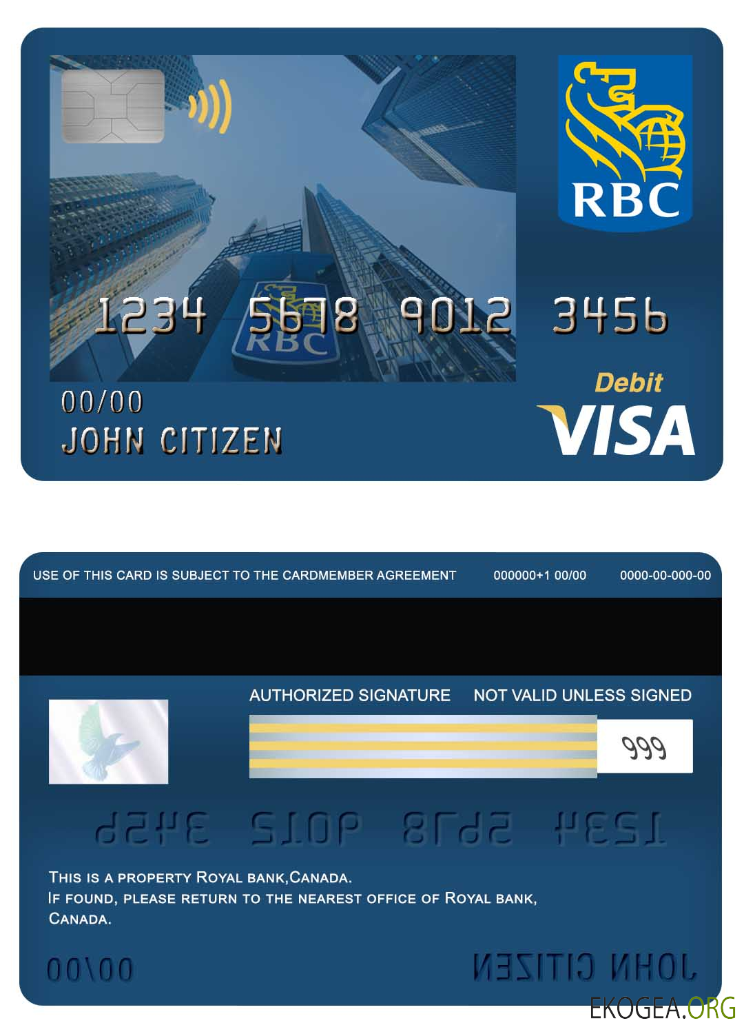 Carte de débit Visa de la Banque Royale du Canada